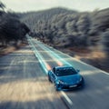Alpine A110 on the road Royalty Free Stock Photo