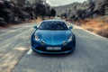 Alpine A110 on the road Royalty Free Stock Photo