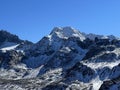 Alpine rocky mountain peak Piz Grialetsch (3130 m) in the massif of the Albula Alps - Switzerland