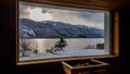 Austria - Alpine sauna with the view on the lake and the mountains