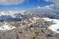 Alpine scene with snow capped mountains in Yosemite National Park