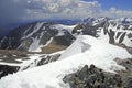 Alpine scene with snow capped mountains in Yosemite National Park Royalty Free Stock Photo