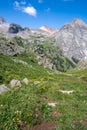 Alpine scenery along the Blue Lakes Trail in the San Juan Mountains of Colorado Royalty Free Stock Photo