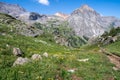 Alpine scenery along the Blue Lakes Trail in the San Juan Mountains of Colorado Royalty Free Stock Photo