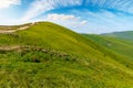 Alpine scenery of carpathian mountain ridge borzhava.