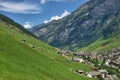 Alpine scenery in Vals in Switzerland 31.7.2020 Royalty Free Stock Photo