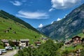 Alpine scenery in Vals in Switzerland 31.7.2020 Royalty Free Stock Photo