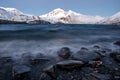 Alpine seascape, mountain waves Royalty Free Stock Photo