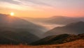 Alpine Serenade: Sunrise Serenity Amidst Mountain Majesty Royalty Free Stock Photo