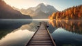 Alpine Serenity: Jetty Reflections in the Foothills