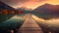 Alpine Serenity: Jetty Reflections in the Foothills