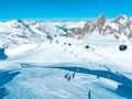 Alpine ski resort St. Anton am Arlberg in winter time