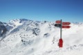 Alpine ski resort view Royalty Free Stock Photo