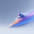 alpine skiing banner. alpine skiing dynamic wallpaper with colorful light trails on a dark background Royalty Free Stock Photo
