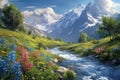 Alpine Springtime Splendor. Resplendent. Royalty Free Stock Photo