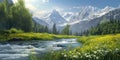 Alpine Springtime Splendor. Resplendent. Royalty Free Stock Photo