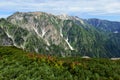 Alpine terrain on Mount Karamatsu, Japan Alps