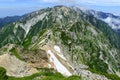 Alpine terrain on Mount Karamatsu, Japan Alps