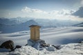 Alpine toilet on Mount Elbrus Royalty Free Stock Photo