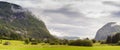 Alpine valley in the Alps in Slovenia Royalty Free Stock Photo