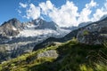 Alpine valley in the italian alps of Valtellina Royalty Free Stock Photo