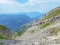 Alpine valley Melchtal along the river Grosse Melchaa and in Uri Alps mountain massif, Melchtal - Canton of Obwald, Switzerland Royalty Free Stock Photo