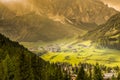 Alpine village in Corvara, Dolomites Royalty Free Stock Photo