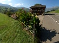 Farmhouse in the Swiss village of Flums, Walenstadt Royalty Free Stock Photo