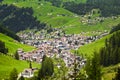 Alpine village of Ortisei in Dolomites
