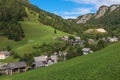 Alpine village in a picturesque valley, Slovenia