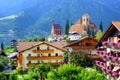 Alpine village Schenna, Meran, South Tyrol, Italy Royalty Free Stock Photo