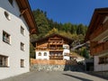 Alpine village of Stulles in province of Bolzano. Municipality of Moos in Passeier, South Tyrol, Italy Royalty Free Stock Photo