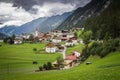 Alpine Village in Tyrol, Austria Royalty Free Stock Photo