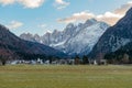 The alpine village of Valbruna, Italy