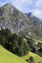 Alpine village in the valley, Gramais, Austrian Royalty Free Stock Photo