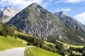 Alpine village in the valley, Gramais, Austrian Royalty Free Stock Photo