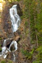 Silky smooth mountain Waterfall in the forest Royalty Free Stock Photo