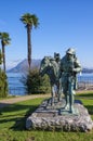 Alpini Soldier Monument in Stresa, Italy Royalty Free Stock Photo