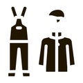 alpinism clothes icon Vector Glyph Illustration