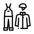 Alpinism clothes icon vector outline illustration