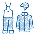 alpinism clothes doodle icon hand drawn illustration