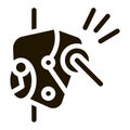 Alpinism Metallic Protection Mechanism glyph icon