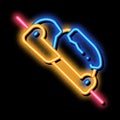 Alpinism Rope Movement Mechanism Tool neon glow icon illustration