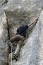 Amateur with mountaineer with inadequate equipment 