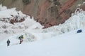 Alpinist on the glacier