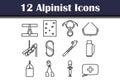 Alpinist Icon Set Royalty Free Stock Photo