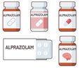 Alprazolam is an anxiolytic belonging to the benzodiazepine family Royalty Free Stock Photo