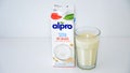 Alpro brand sugar free soya milk