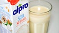 Alpro brand sugar free soya milk