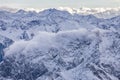 Alps in Austrian, aerial view Royalty Free Stock Photo